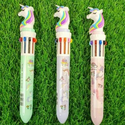 خودکار 10 رنگ طرح تکشاخ